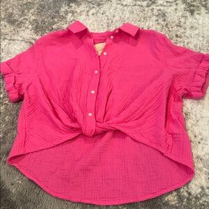 Universal Thread Pink Button-Up Top